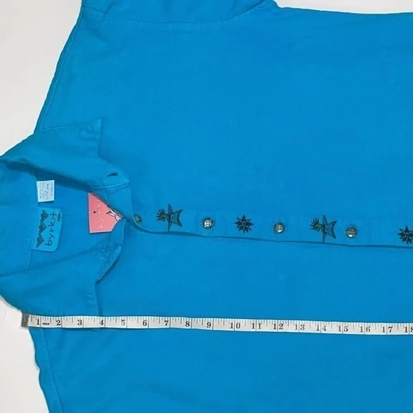 Byrkit Inc NWT Teal Blue Long Sleeve Shirt - Picture 13 of 16
